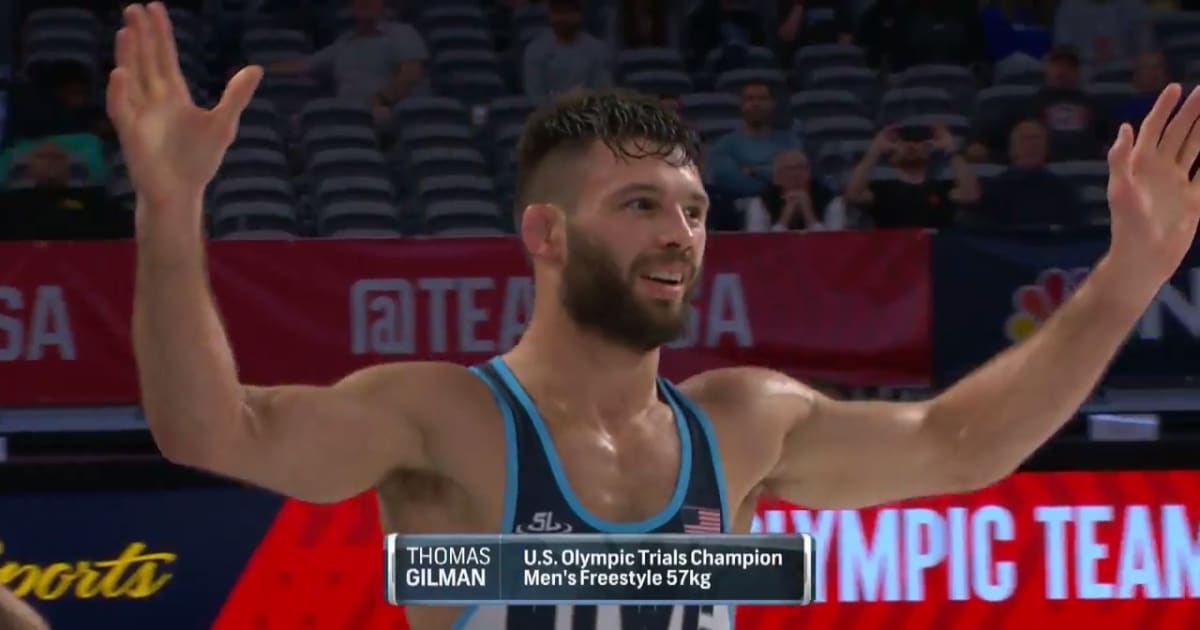 Team USA Thomas Gilman VS Vitali Arujau Men's freestyle (57 kg